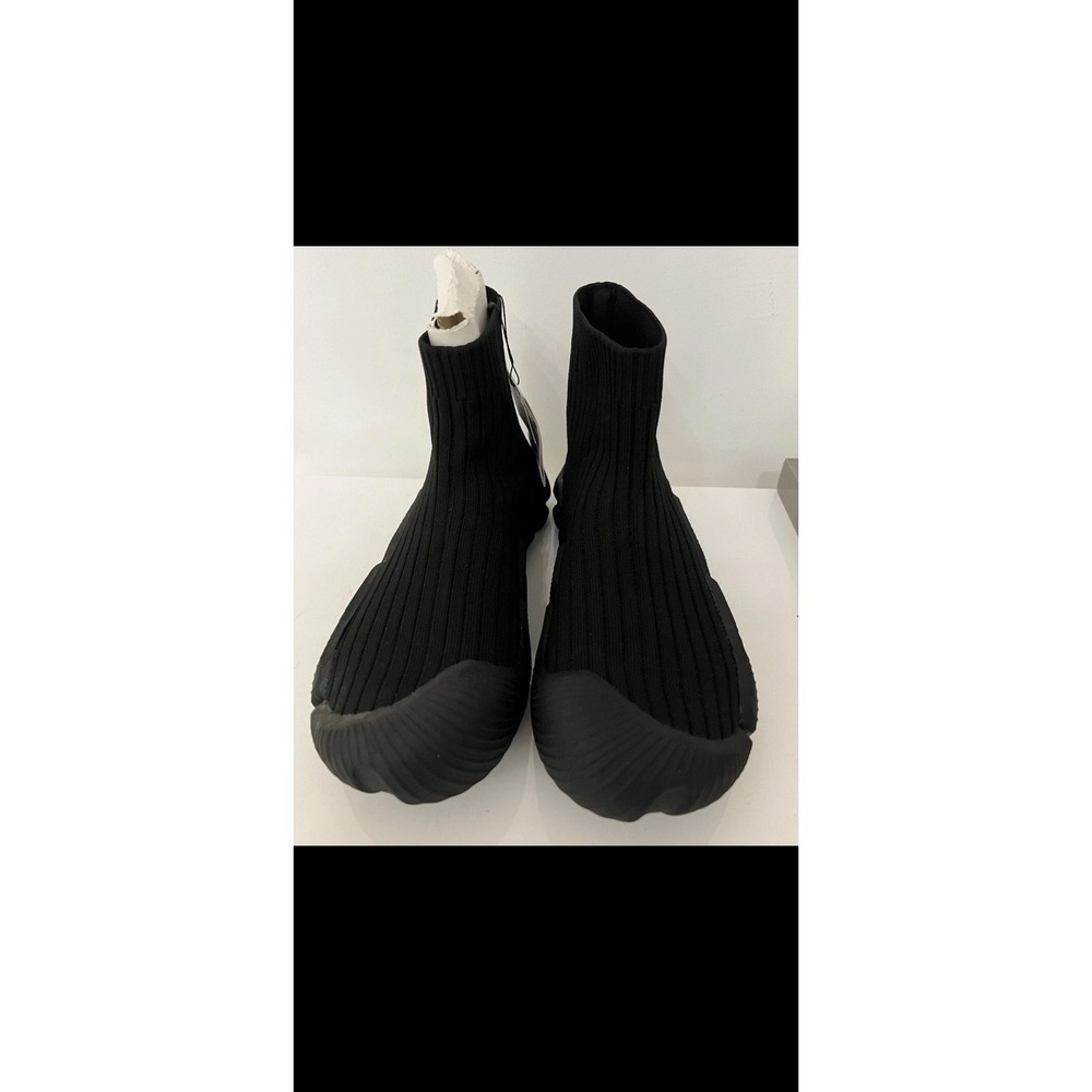 Zara Black Knit Sock High Top Slip-On Men's Athletic Sneakers Rubber Sole Size11 - Picture 2 of 8